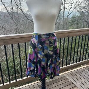 Jones New York Multicolor Wool Geometric Skirt